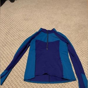Athleta purple/blue pullover 1/2 zip size large